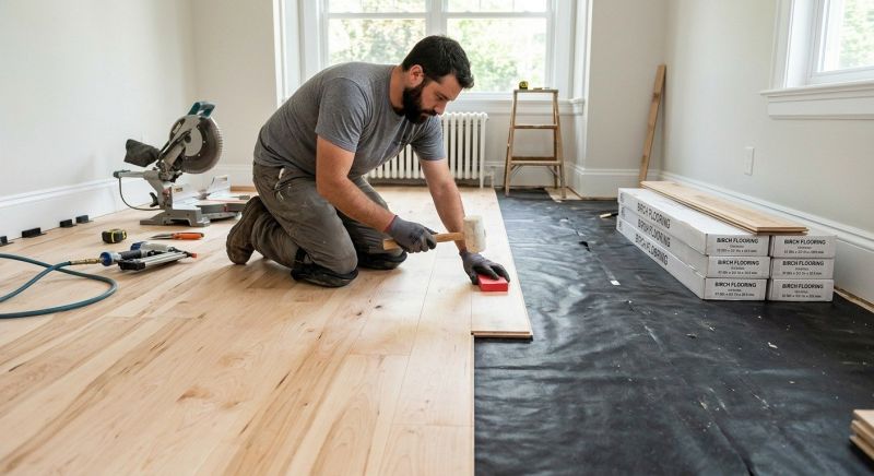 Birch Floor Installation in Kirkland, WA