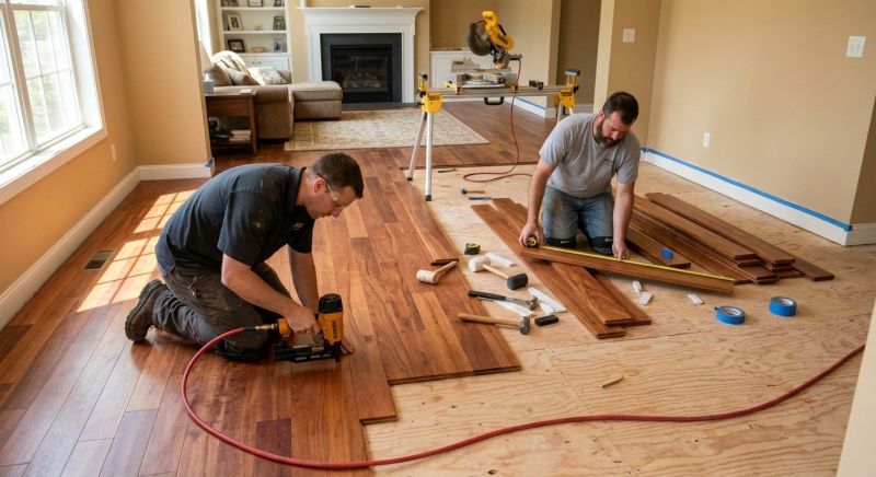 Cherry Floor Installation in Maple Valley, WA