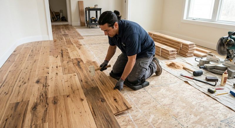 Hickory Floor Installation in Kirkland, WA