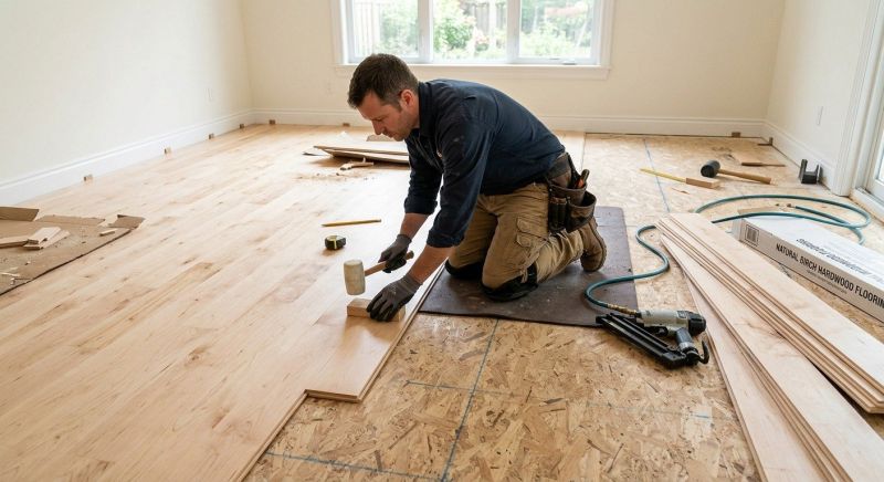 Maple Flooring Installation in Fall City, WA
