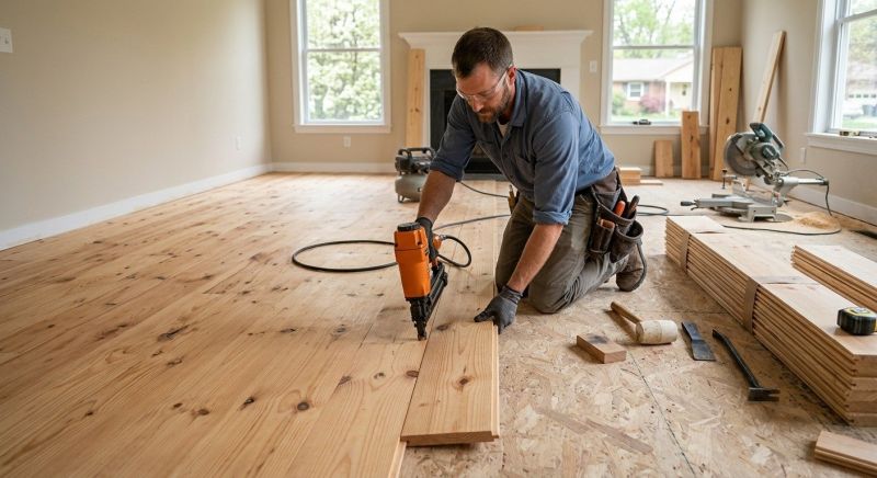 Pine Floor Installation in Kirkland, WA
