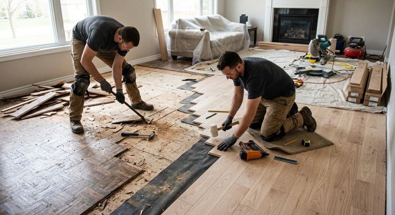 Wood Floor Replacement in Everett, WA